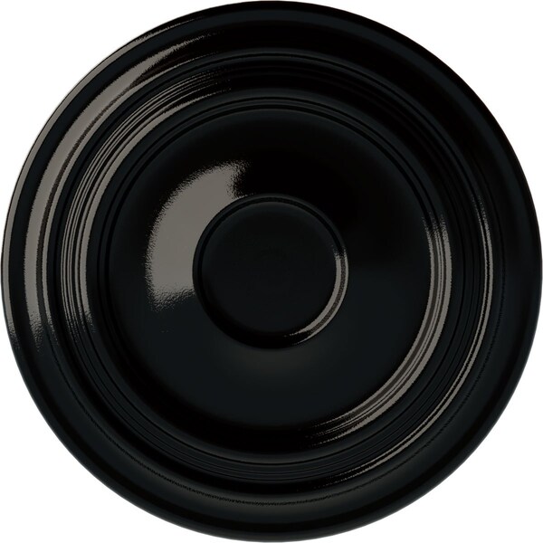 Ekena Millwork Traditional Ceiling Medallion (Fits Canopies up to 5 1/2"), 24 3/8"OD x 1 1/2"P, Black Pearl CM24TRBPS - main
